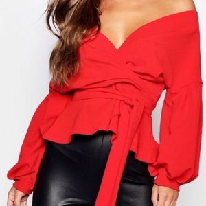 Petite Off the Shoulders Blouse